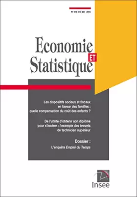 Couverture du produit · Économie et statistique N° 478-479-480