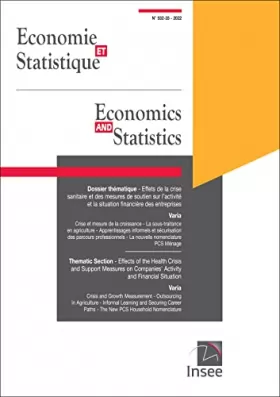 Couverture du produit · Economie et Statistique/ Economics and Statistics n° 532-533