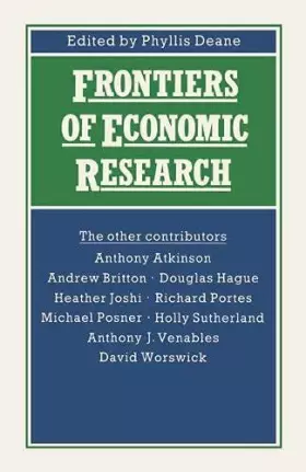 Couverture du produit · Frontiers of Economic Research