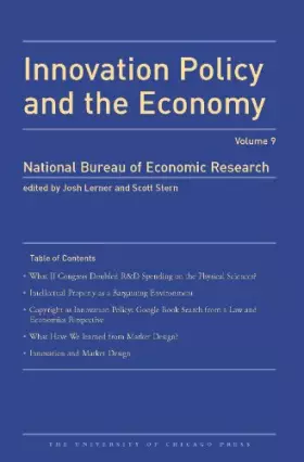 Couverture du produit · Innovation Policy and the Economy V 9