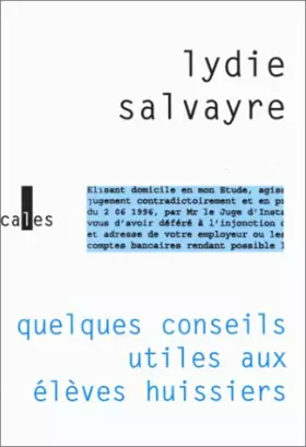 Couverture du produit · Quelques conseils utiles aux élèves huissiers
