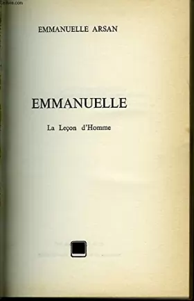 Couverture du produit · EMMANUELLE - LA LECON D'HOMME