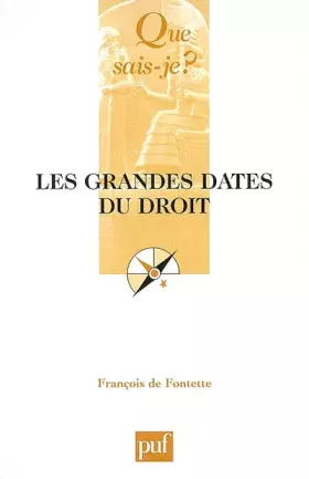 Couverture du produit · Les grandes dates du droit