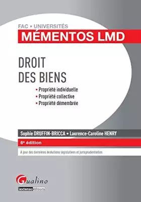 Couverture du produit · Droit des biens : Propriété individuelle, propriété collective, propriété démembrée