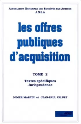 Couverture du produit · Les offres publiques d'acquisition