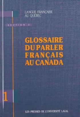 Couverture du produit · Glossaire Du Parler Francais Au Canada