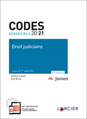 Couverture du produit · Code essentiel - Droit judiciaire 2021