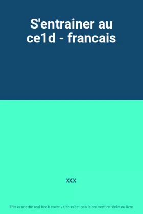 Couverture du produit · S'entrainer au ce1d - francais