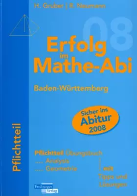 Couverture du produit · Erfolg im Mathe-Abi 2008 Pflichtteil Baden-Würt