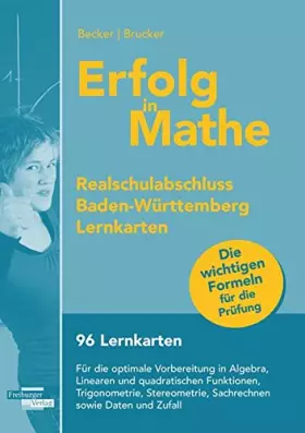 Couverture du produit · Erfolg in Mathe: Lernkarten für den Realschulabschluss Mathematik Baden-Württemberg
