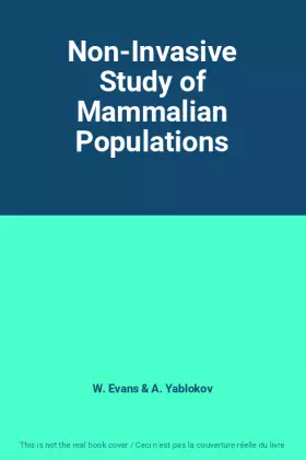 Couverture du produit · Non-Invasive Study of Mammalian Populations