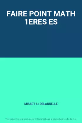 Couverture du produit · FAIRE POINT MATH 1ERES ES