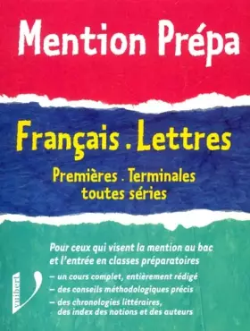 Couverture du produit · Français-Lettres 1ères et Terminales toutes séries