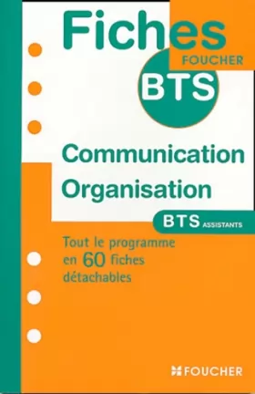Couverture du produit · Fiches BTS : Communication et organisation