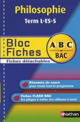 Couverture du produit · BLOC FICHES ABC PHILO L ES S