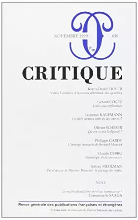 Couverture du produit · Revue Critique 630