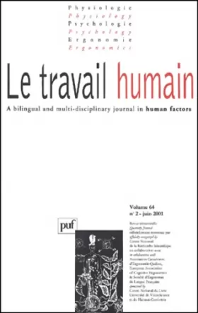 Couverture du produit · Physiologie, volume 64, numéro 2, juin 2001 : Le travail humain