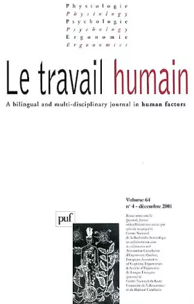 Couverture du produit · Le Travail humain, volume 64, numéro 4, 2001