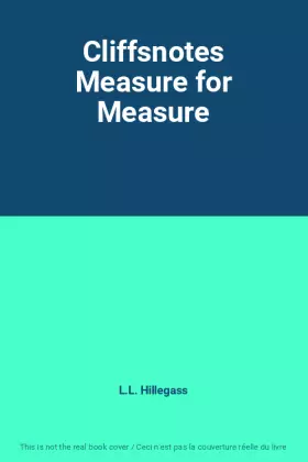 Couverture du produit · Cliffsnotes Measure for Measure