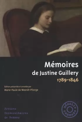 Couverture du produit · MEMOIRES DE JUSTINE GUILLERY (1789 1846)