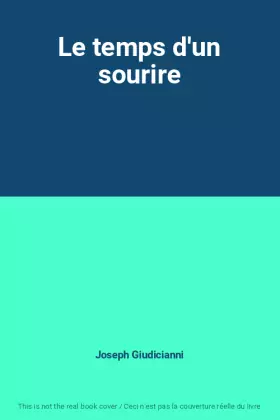 Couverture du produit · Le temps d'un sourire