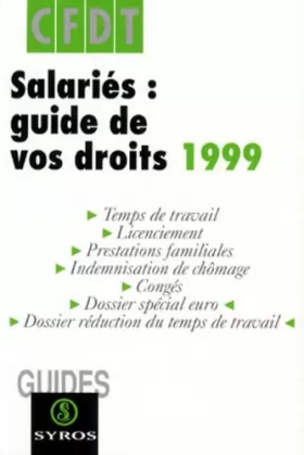 Couverture du produit · Fonctionnaires : guide de vos droits 1998