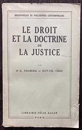 Couverture du produit · Le droit et la doctrine de la justice