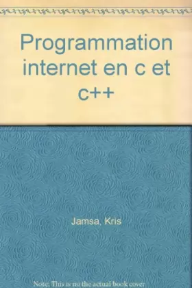 Couverture du produit · Programmation Internet en C et C++