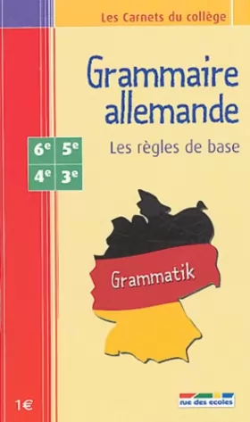 Couverture du produit · Grammaire allemande - Carnet 6e/3e