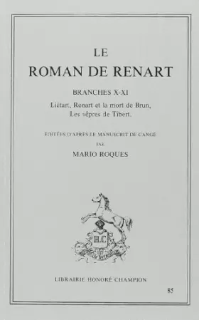 Couverture du produit · Roman de Renart. Branches 10-11. Texte