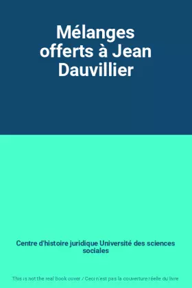Couverture du produit · Mélanges offerts à Jean Dauvillier