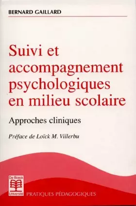 Couverture du produit · Suivi et accompagnement psychologiques en milieu scolaire