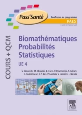 Couverture du produit · Biomathématiques - Probabilités - Statistiques - (Cours + QCM): UE 4