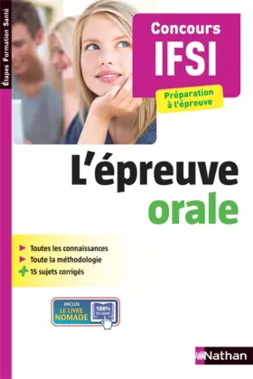 Couverture du produit · EPREUVE ORALE IFSI (EFS) 2013