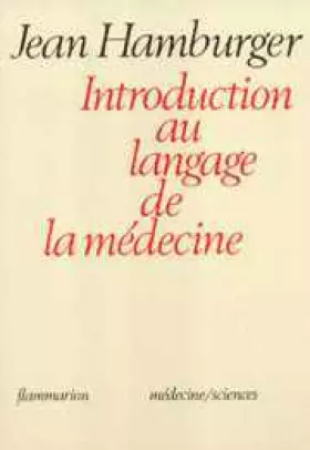 Couverture du produit · Introduction au langage de la médecine