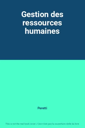 Couverture du produit · Gestion des ressources humaines