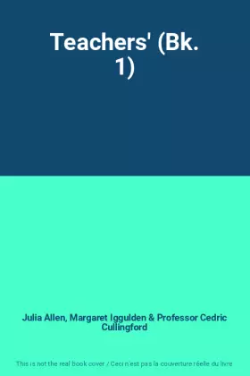 Couverture du produit · Teachers' (Bk. 1)