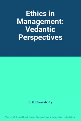 Couverture du produit · Ethics in Management: Vedantic Perspectives