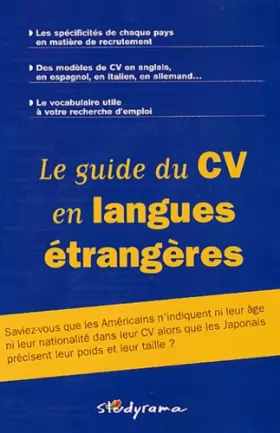 Couverture du produit · Le Guide du CV en langues étrangères