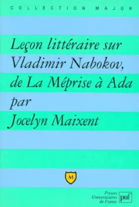 Couverture du produit · Leçon littéraire sur Vladimir Nabokov, de "La méprise" à "Ada"