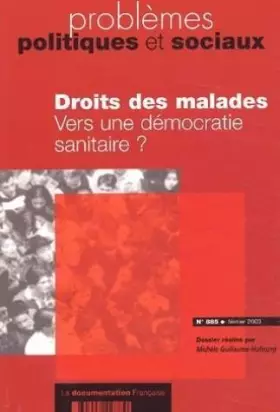 Couverture du produit · Droits des malades. Vers une démocratie sanitaire ?