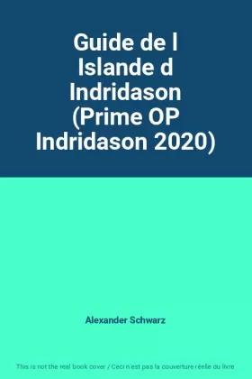 Couverture du produit · Guide de l Islande d Indridason (Prime OP Indridason 2020)