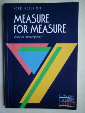 Couverture du produit · York Notes on William Shakespeare's "Measure for Measure"