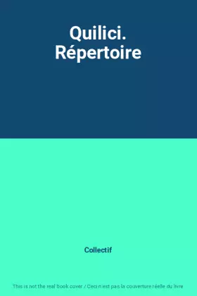 Couverture du produit · Quilici. Répertoire