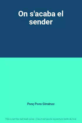 Couverture du produit · On s'acaba el sender