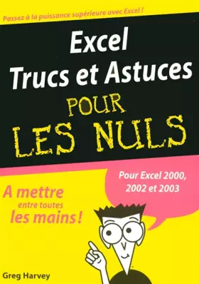 Couverture du produit · Excel 2002 et 2003 Trucs et Astuces MegaPoche Pour les Nuls