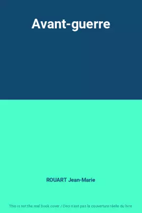 Couverture du produit · Avant-guerre