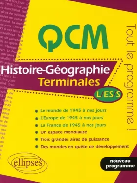 Couverture du produit · QCM Histoire-Géographie Tles L, ES, S