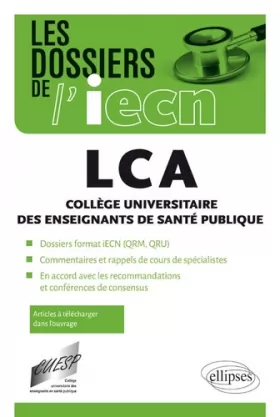 Couverture du produit · LCA - Collège Universitaire des Enseignants de Santé Publique