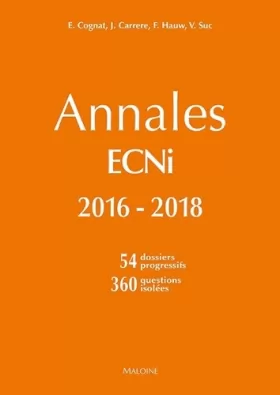 Couverture du produit · Annales ECNI 2016-2018